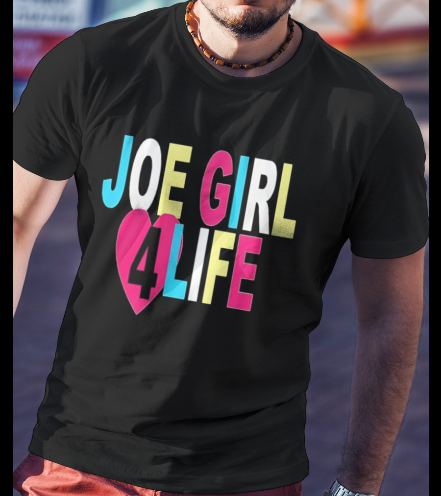 Joe Girl 4 Life Heart Design Colorful T-Shirt