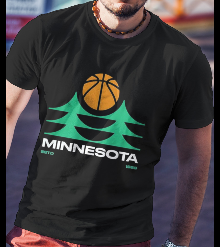 Minnesota Timberwolves Basketball Pine Trees Estd 1989 T-Shirt