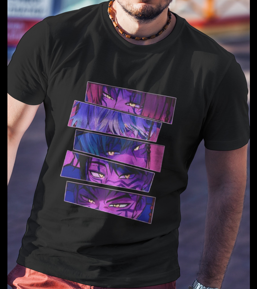 Saja Boys Kpop Demon Eye Artwork Inspired Movie Aesthetic Purple Mood T-Shirt