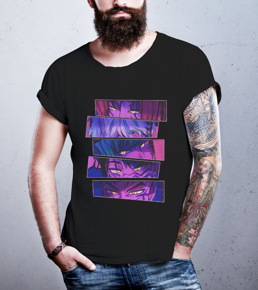 Saja Boys Kpop Demon Eye Artwork Inspired Movie Aesthetic Purple Mood T-Shirt