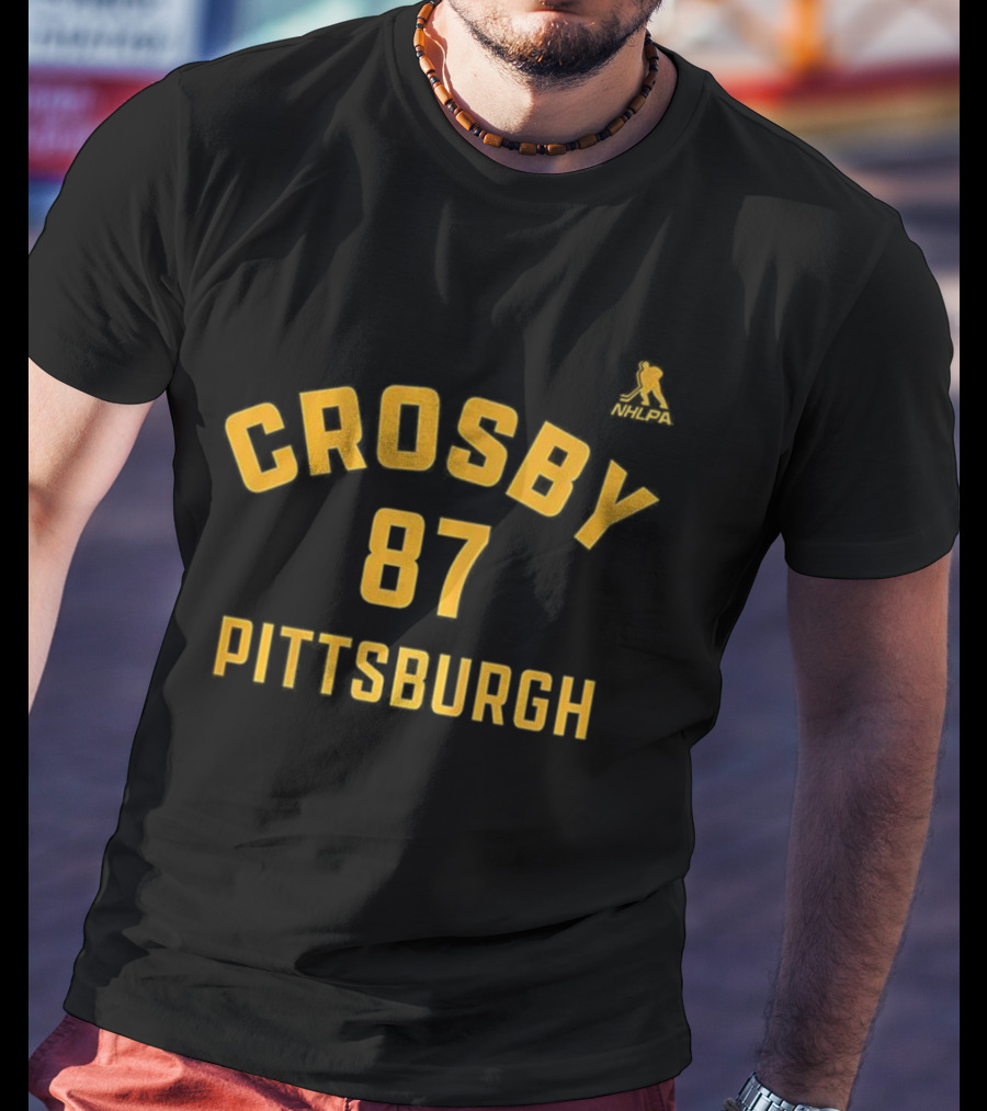 Sidney Crosby 87 Pittsburgh Penguins Ice Hockey Name And Number T-Shirt