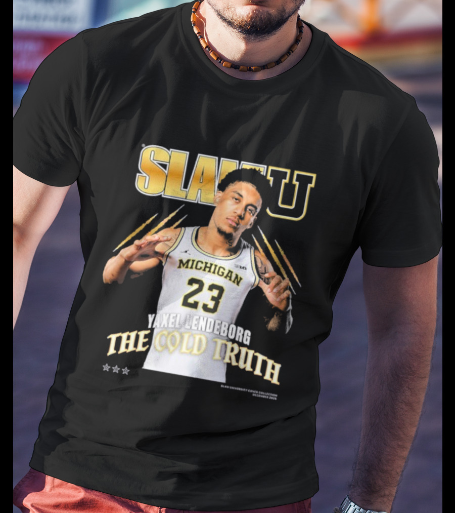 SlamU Yaxel Lendeborg Michigan 23 The Cold Truth T-Shirt