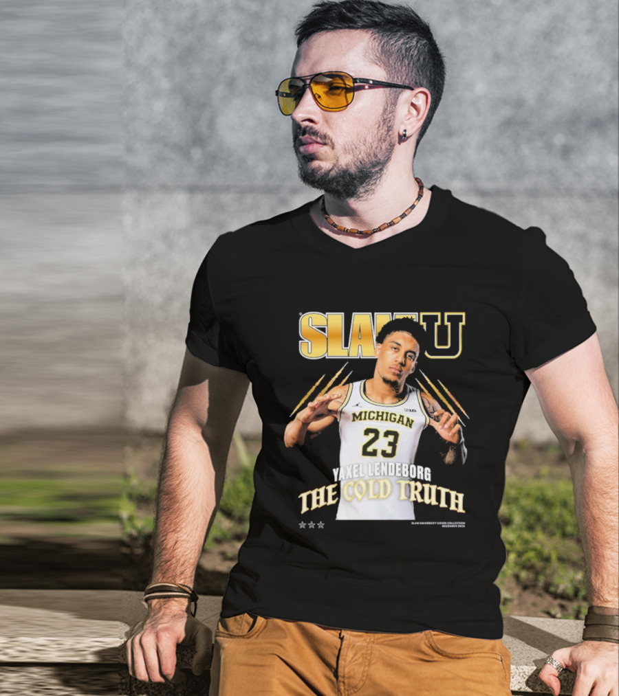 SlamU Yaxel Lendeborg Michigan 23 The Cold Truth T-Shirt