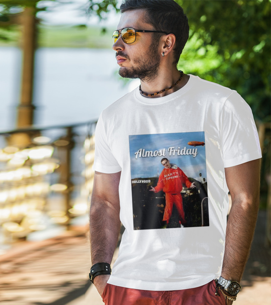 Almost Friday Marty Supreme Hollywood Hills Sky Blimp T-Shirt