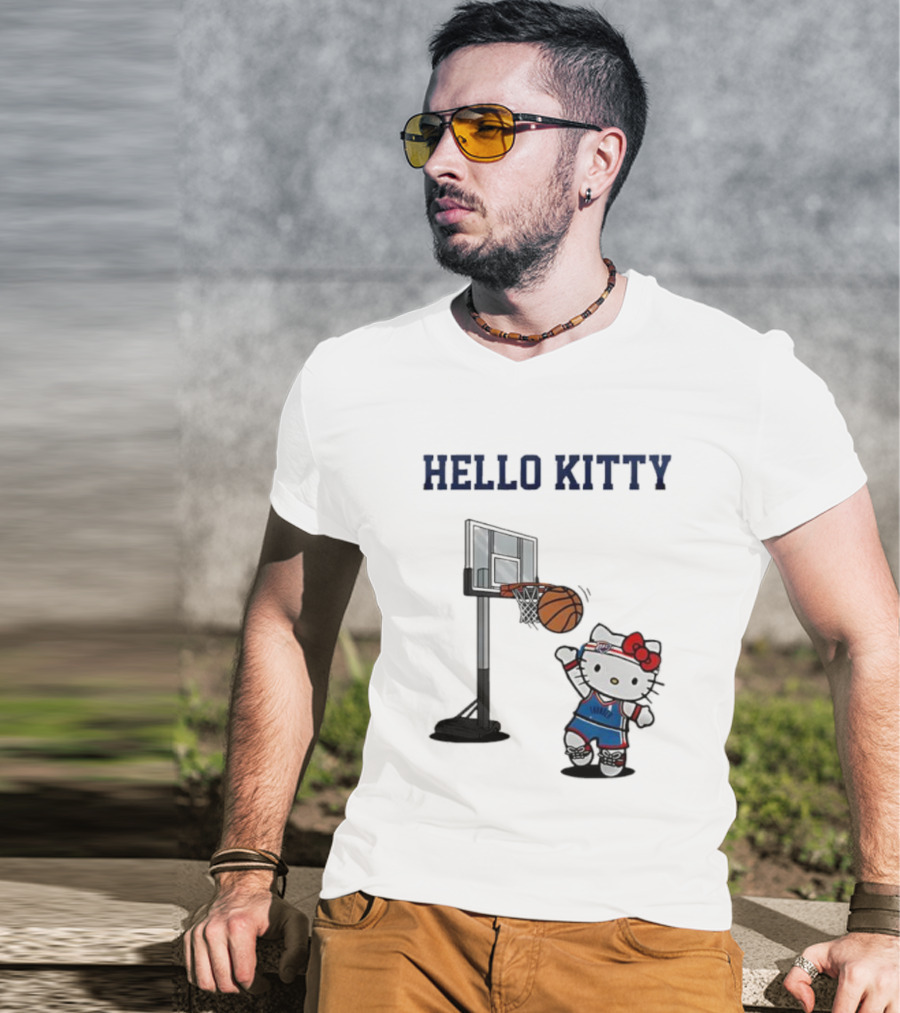 Hello Kitty Oklahoma City Thunder Basketball Collaboration Holiday Fan Favorite T-Shirt