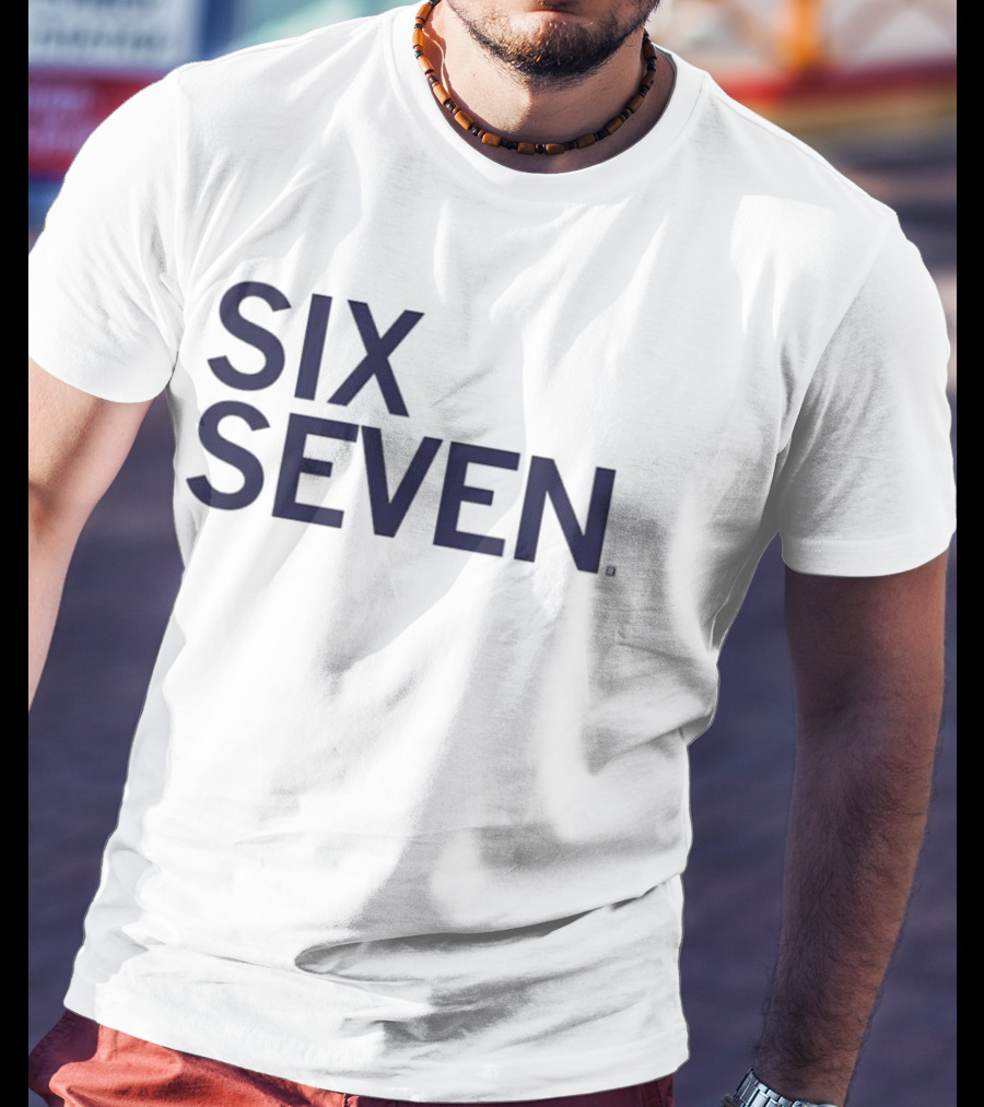 Six Seven 6 7 Text Iconic T-Shirt
