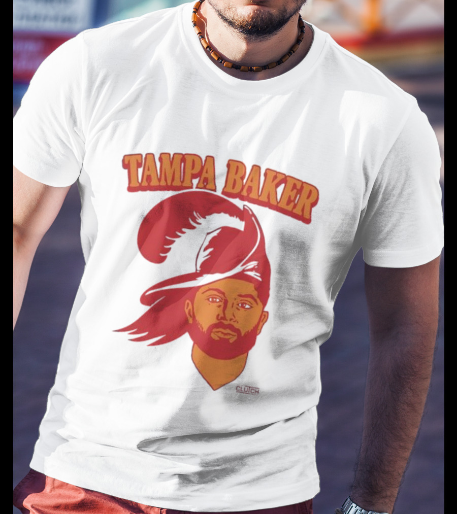 Tampa Baker Football Icon Illustration Buccaneers T-Shirt