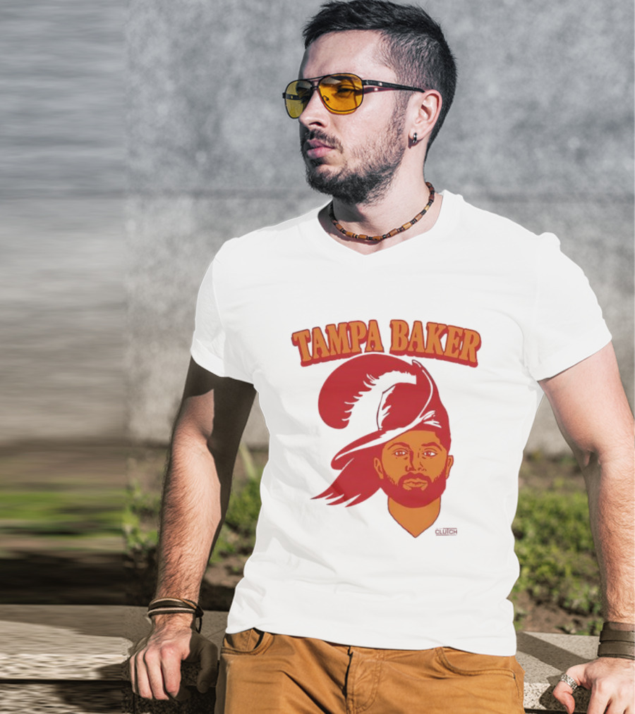 Tampa Baker Football Icon Illustration Buccaneers T-Shirt