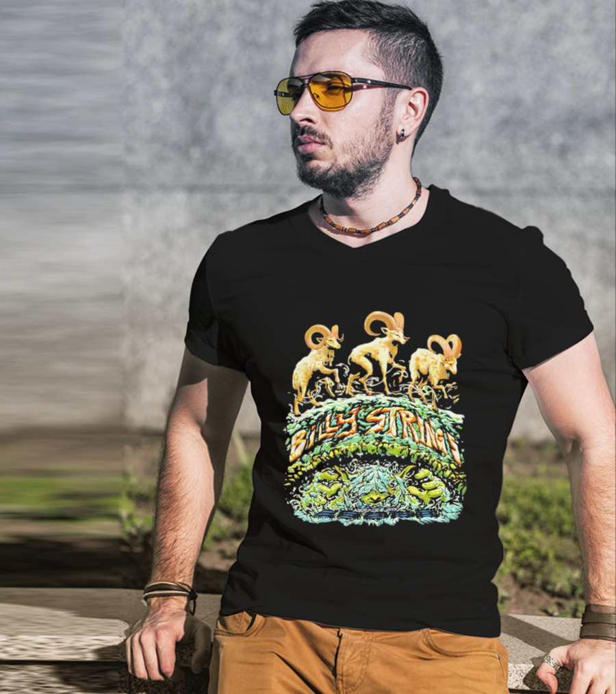 Billy Strings Winter 2025 Tour Majestic Ram Trio T-Shirt