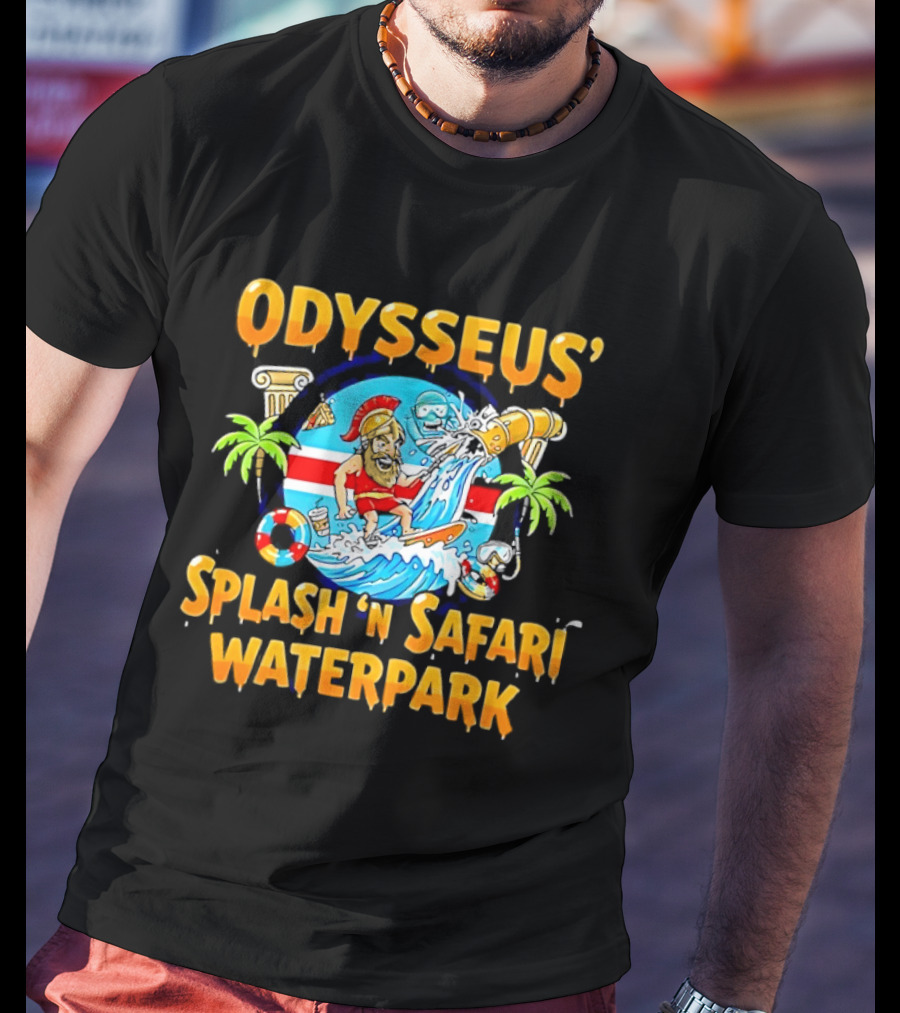 Odysseus Splash 'N Safari Waterpark Surfing Adventure Souvenir T-Shirt