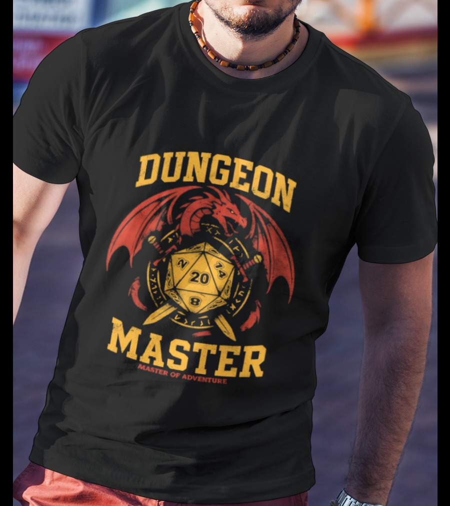Dungeon Master D20 Dragon Master Of Adventure T-Shirt
