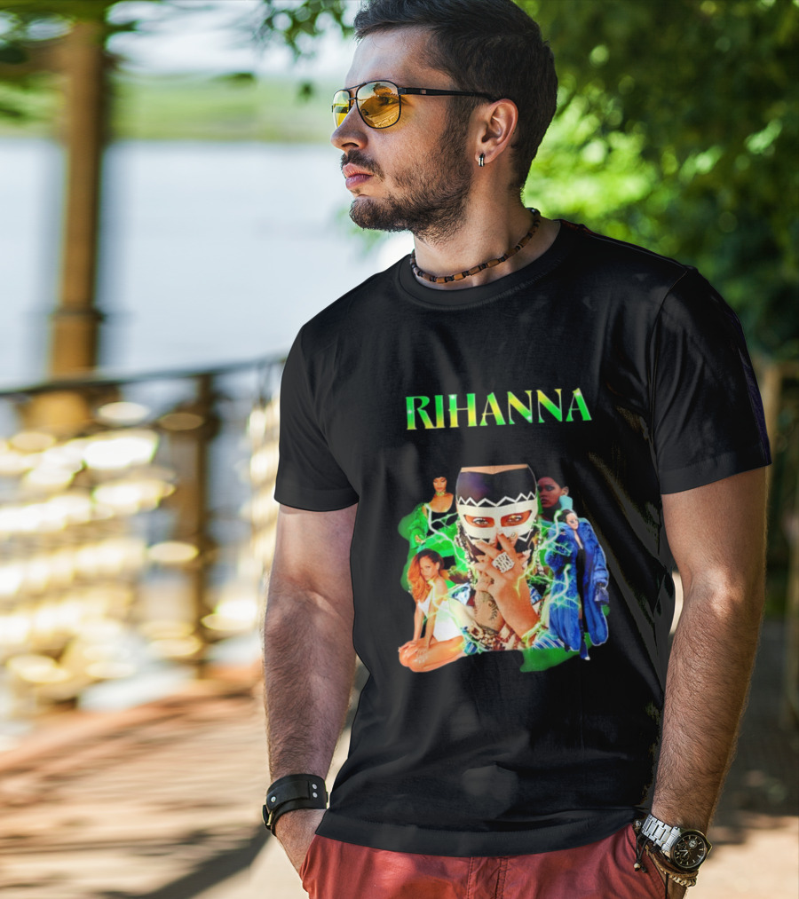 Rihanna Fashion Icon Collage Bold T-Shirt