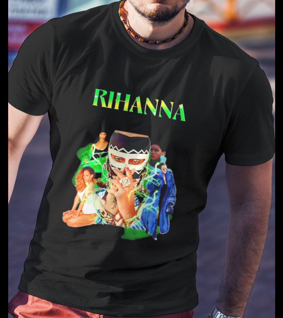 Rihanna Fashion Icon Collage Bold T-Shirt