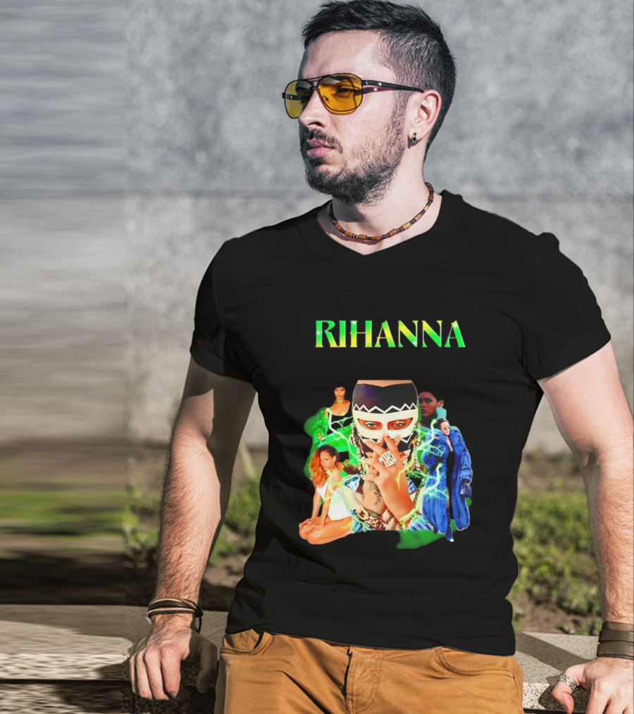 Rihanna Fashion Icon Collage Bold T-Shirt