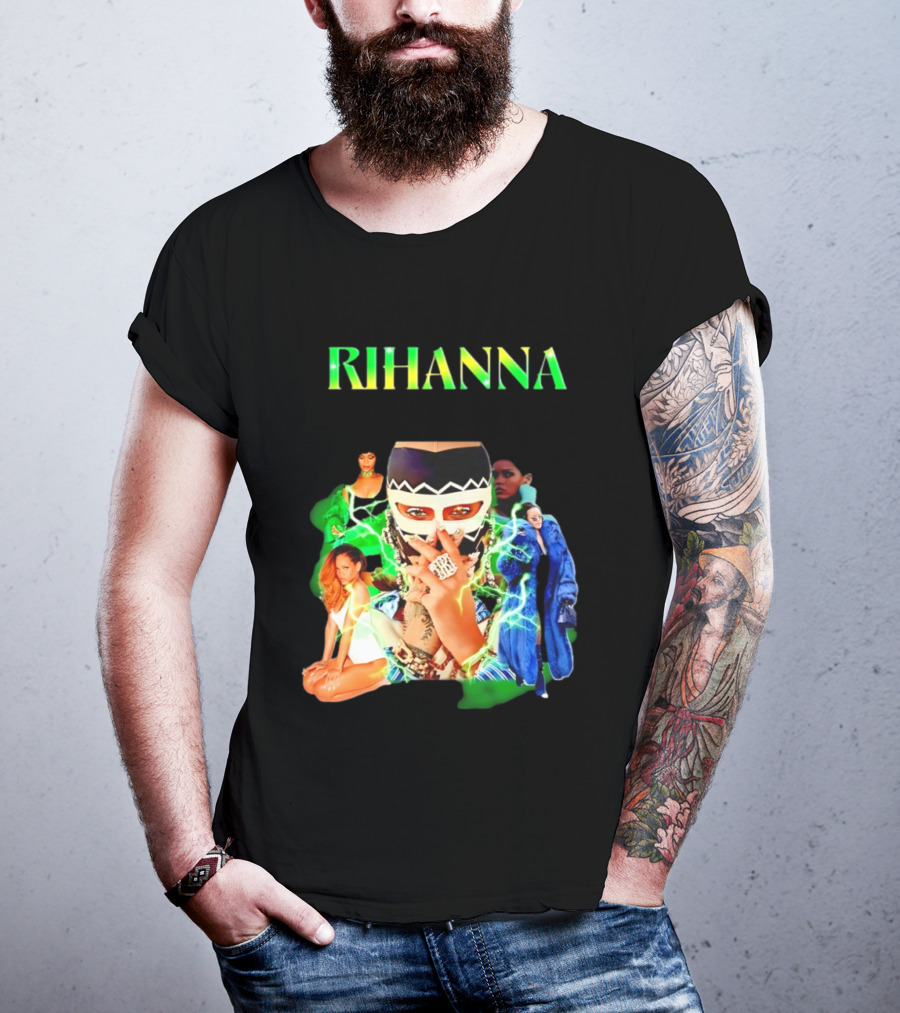 Rihanna Fashion Icon Collage Bold T-Shirt