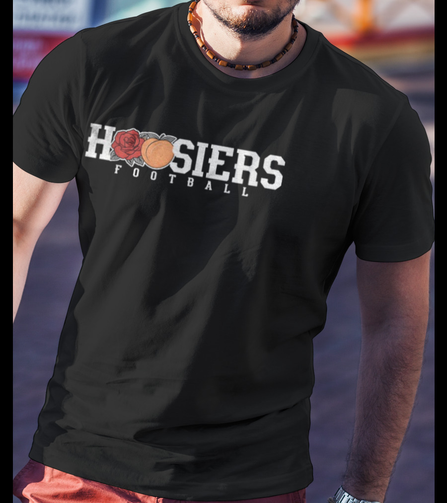 Indiana Hoosiers Football Bowl Game Rose Peach T-Shirt