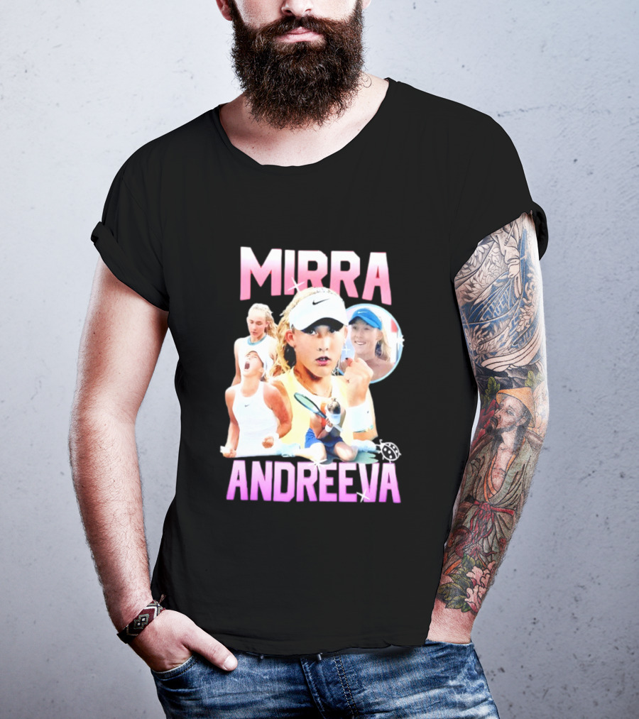 Mirra Andreeva Tennis Vintage Style Pink Athletic Sports T-Shirt