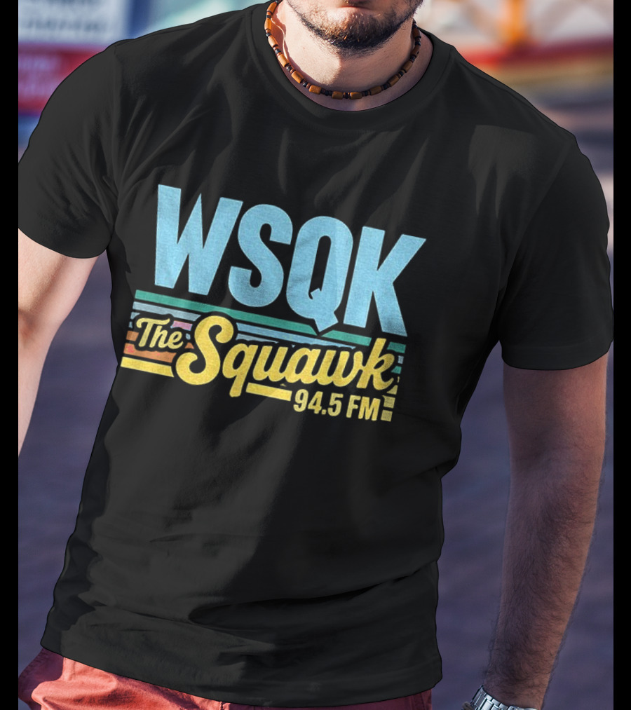 WSQK The Squawk 94.5 FM Hawkins The Upside Down T-Shirt