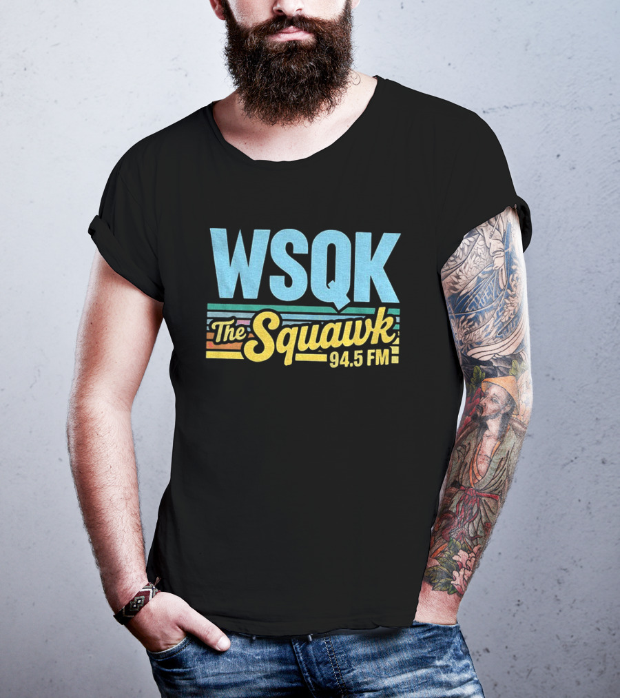 WSQK The Squawk 94.5 FM Hawkins The Upside Down T-Shirt