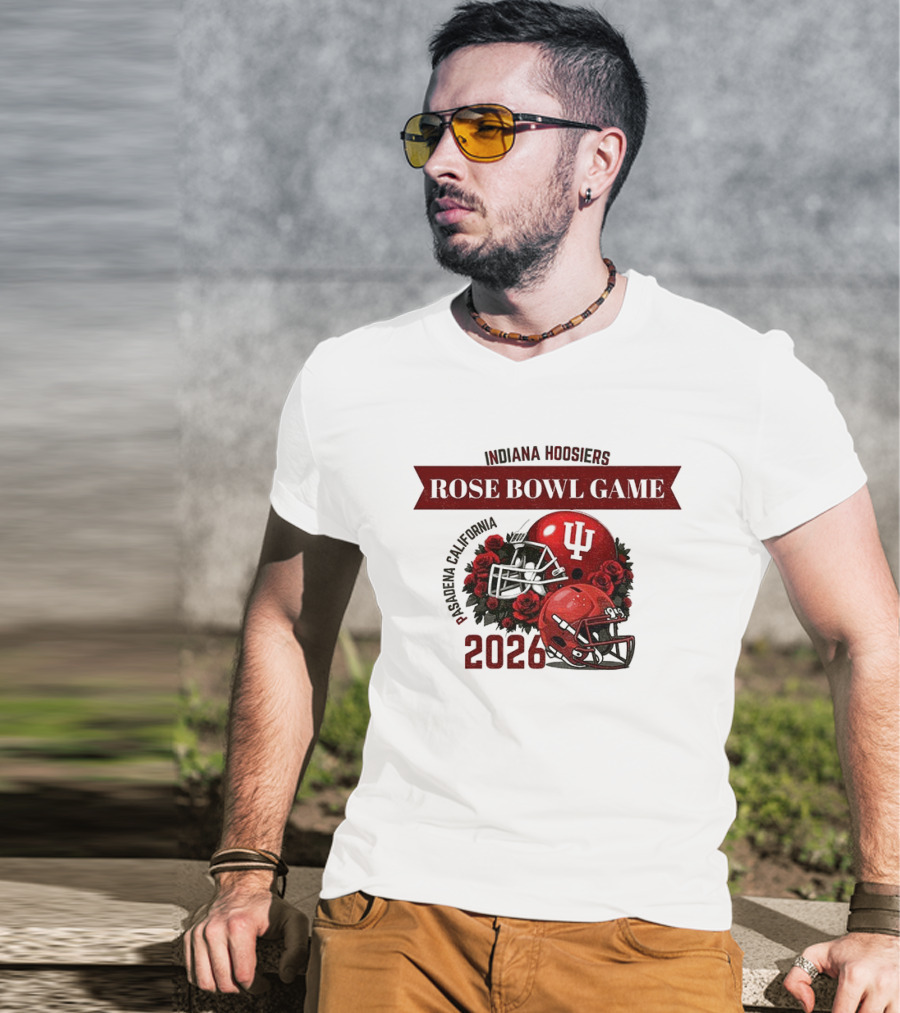 Indiana Hoosiers Rose Bowl Game 2026 Helmet Pasadena California T-Shirt