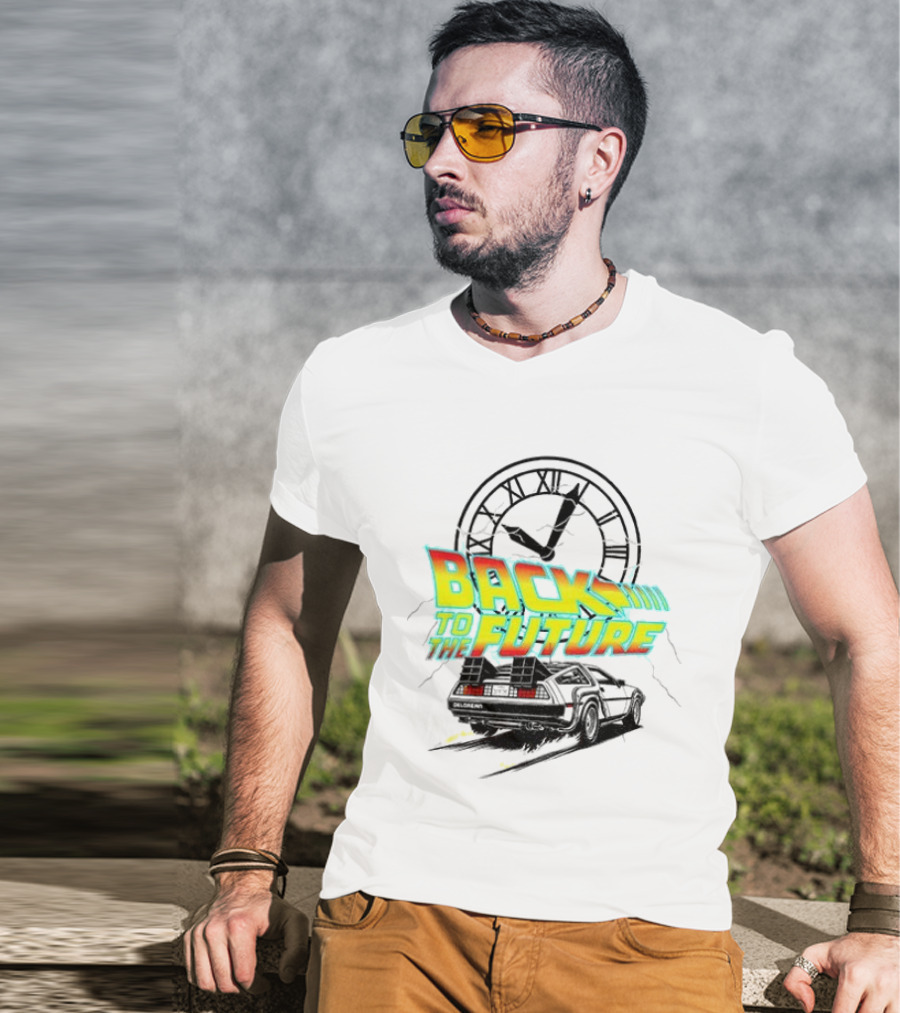 Back To The Future DMC DeLorean Official Vintage Movie T-Shirt