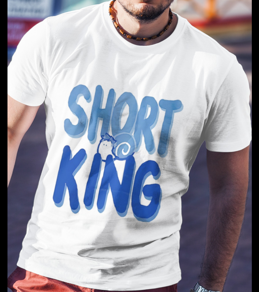 Short King Cartoon Fun Quirky T-Shirt