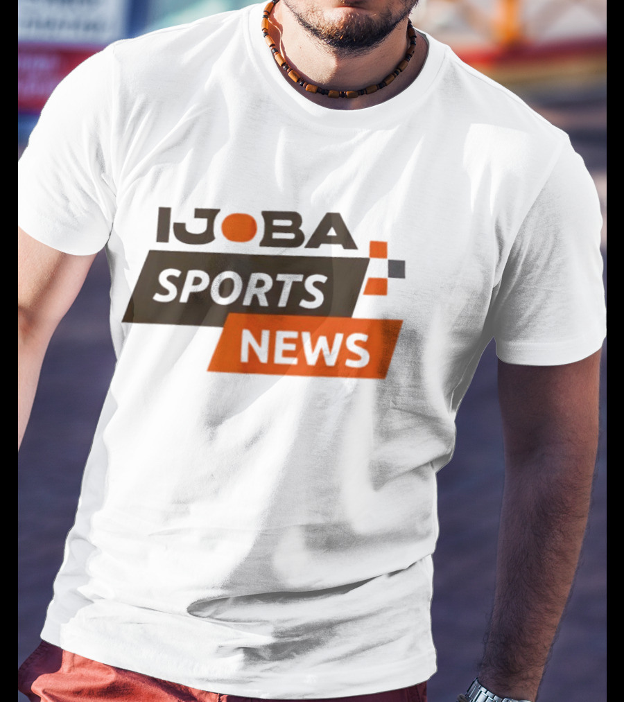 Ijoba Sports News Bold Orange And Black Block T-Shirt