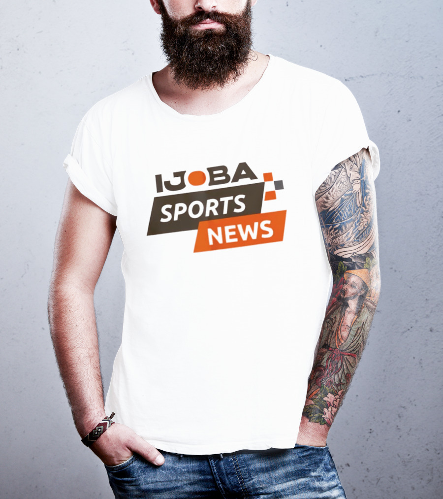 Ijoba Sports News Bold Orange And Black Block T-Shirt
