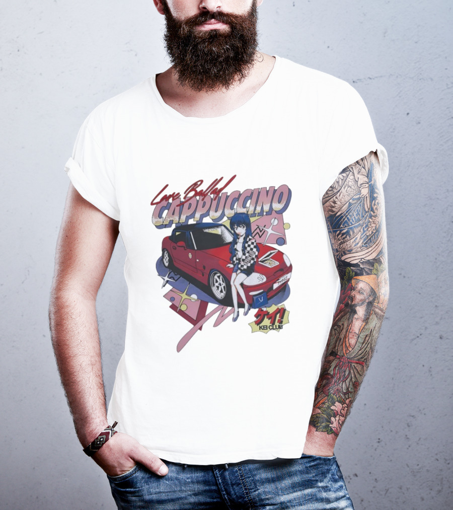 Love Ballad Cappuccino Kei Car Anime KB Club Retro Aesthetic T-Shirt
