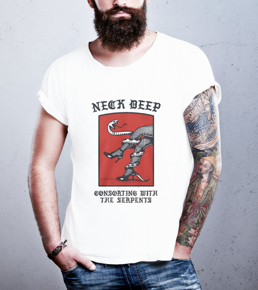 Neck Deep Consorting With The Serpents High Heels Venomous Fusion T-Shirt