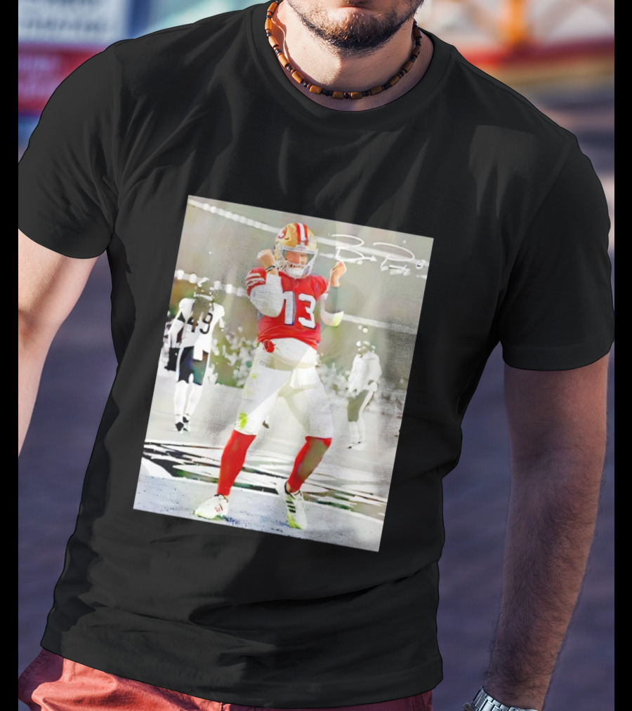 Brock Purdy 13 San Francisco 49ers Dancing Against Chicago Football Game T-Shirt