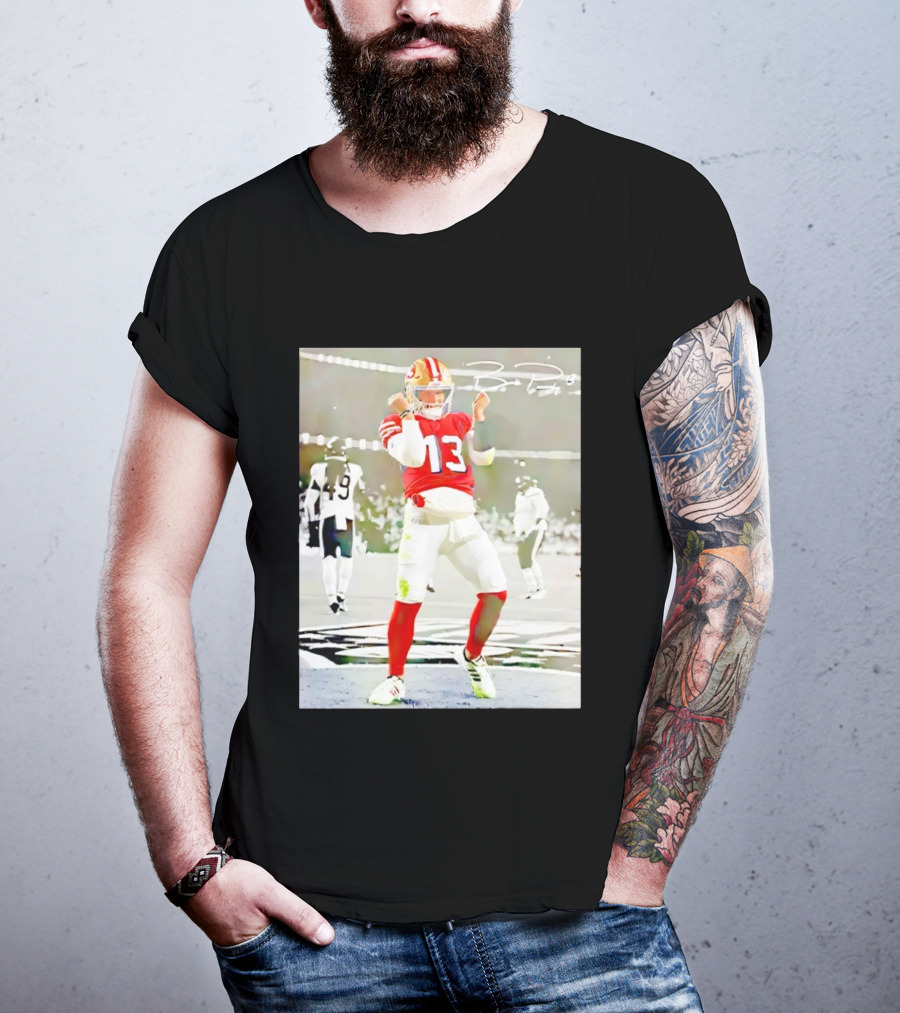 Brock Purdy 13 San Francisco 49ers Dancing Against Chicago Football Game T-Shirt