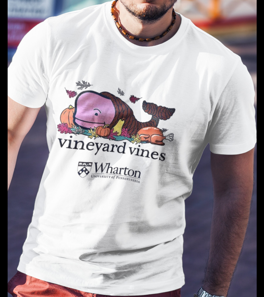 Vineyard Vines Whale Cornucopia Wharton University Of Pennsylvania T-Shirt