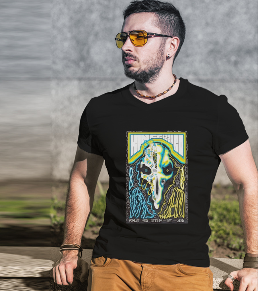 King Gizzard And The Lizard Wizard Forest Hills NYC 2026 Vibrant Skull T-Shirt