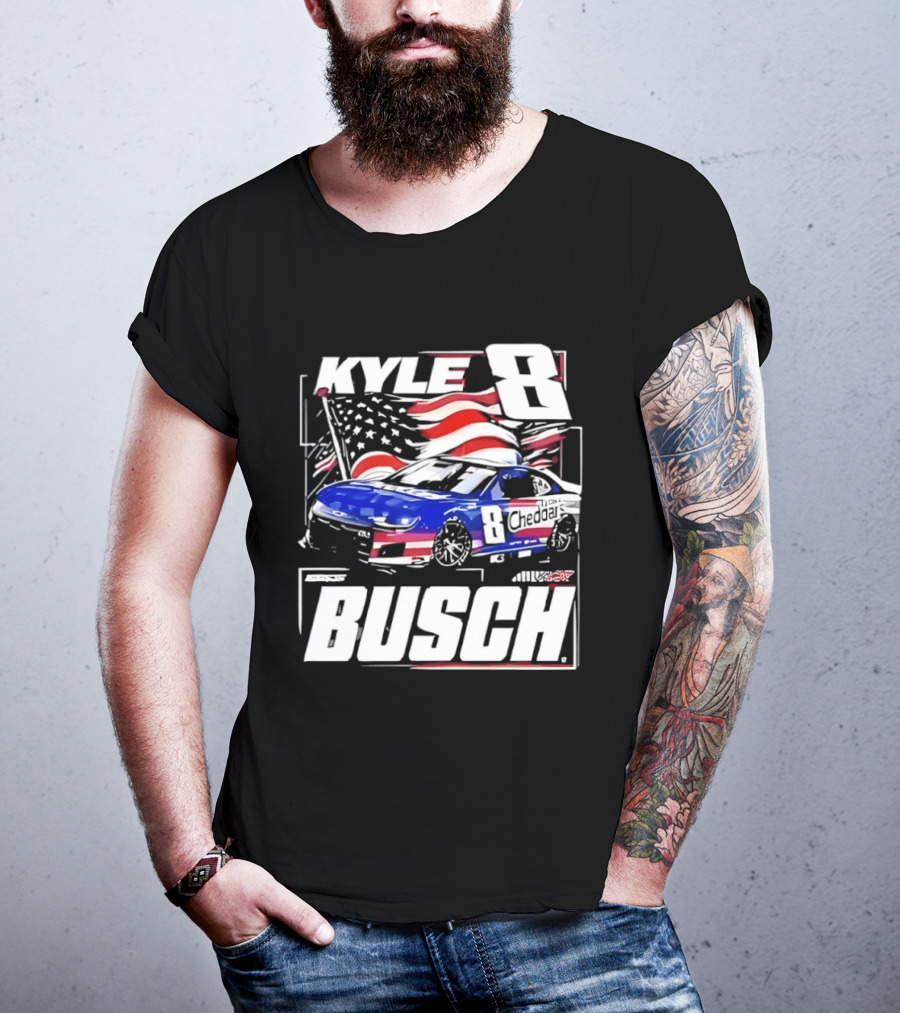 Kyle Busch 8 And His Car NASCAR Driver Cheddar’s Kitchen T-Shirt
