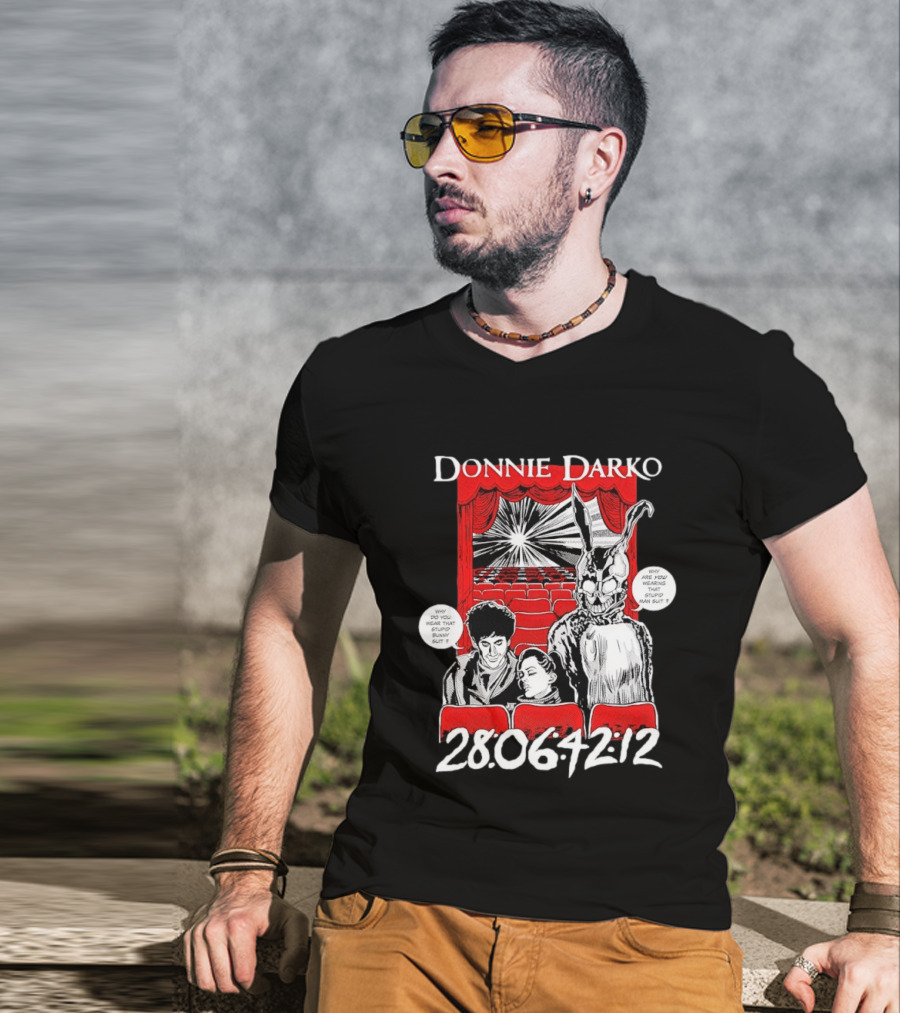 Donnie Darko Horror Comic Why Are You Wearing That Stupid Man Suit 28 06 42 12 T-Shirt