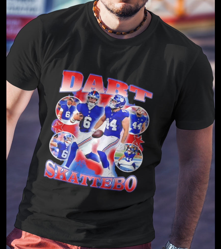New York Giants Dart Skattebo NFL Football Players T-Shirt