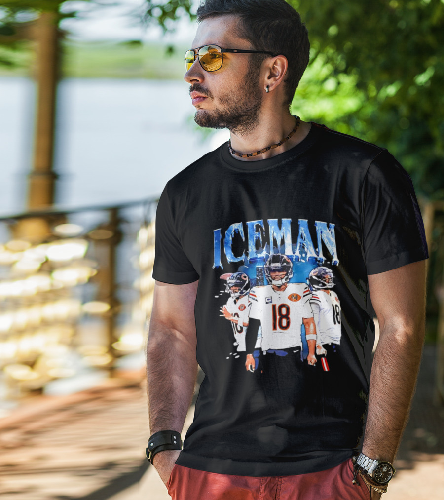 Funny Iceman Chicago Bears Game Day 18 Caleb Williams Football T-Shirt