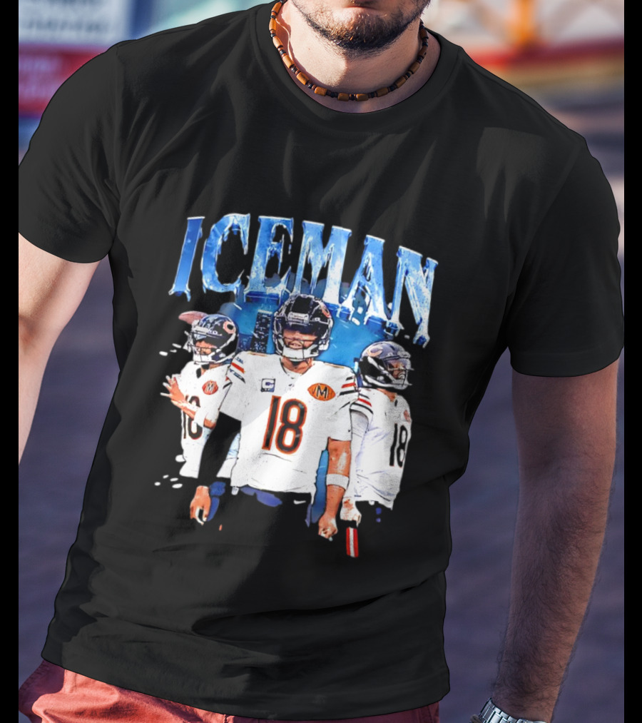Funny Iceman Chicago Bears Game Day 18 Caleb Williams Football T-Shirt