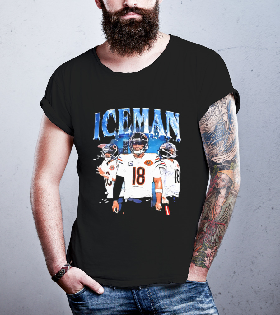 Funny Iceman Chicago Bears Game Day 18 Caleb Williams Football T-Shirt