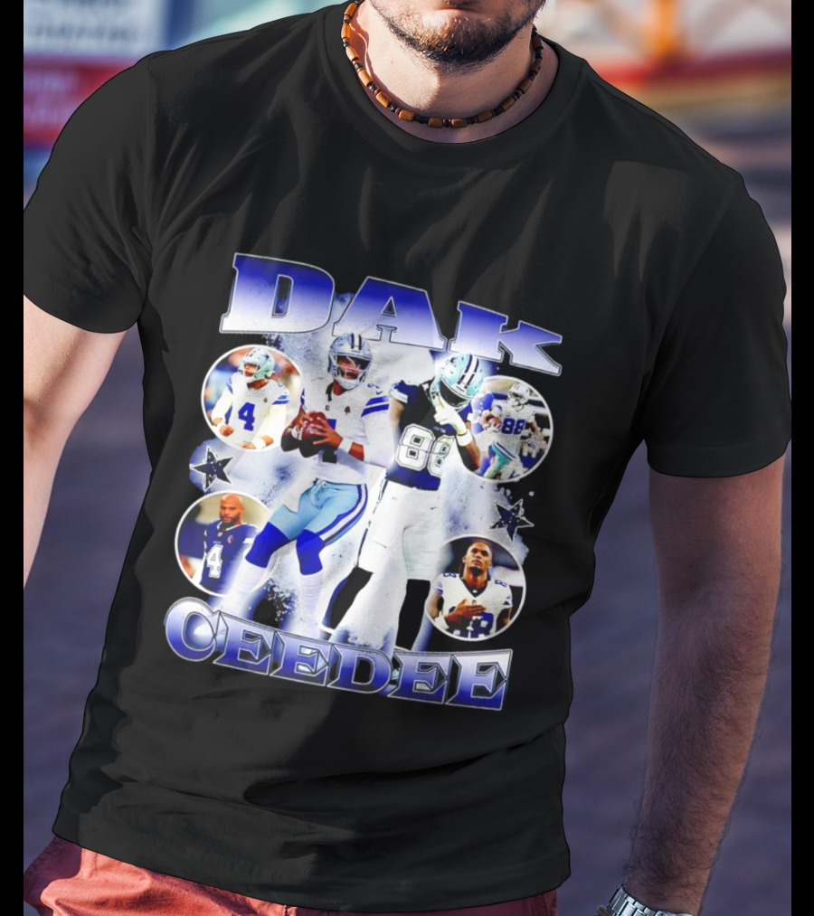Dallas Cowboys Dak Prescott Ceedee Lamb Football Stars T-Shirt