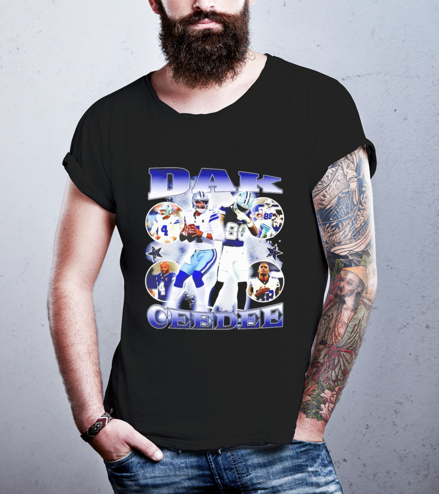 Dallas Cowboys Dak Prescott Ceedee Lamb Football Stars T-Shirt