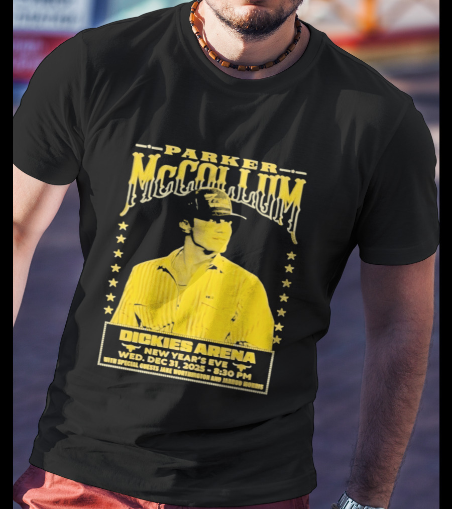Parker McCollum 12.31.2025 Dickies Arena New Year's Eve Concert Event Stars T-Shirt