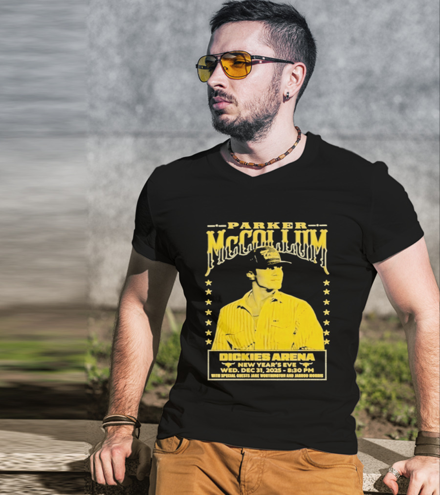 Parker McCollum 12.31.2025 Dickies Arena New Year's Eve Concert Event Stars T-Shirt