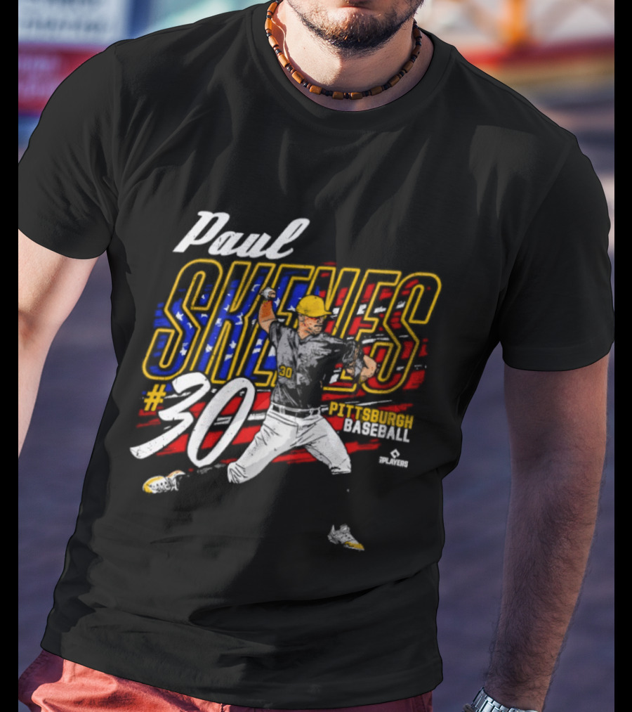 Paul Skenes 30 American Baseball Pittsburgh Flag T-Shirt