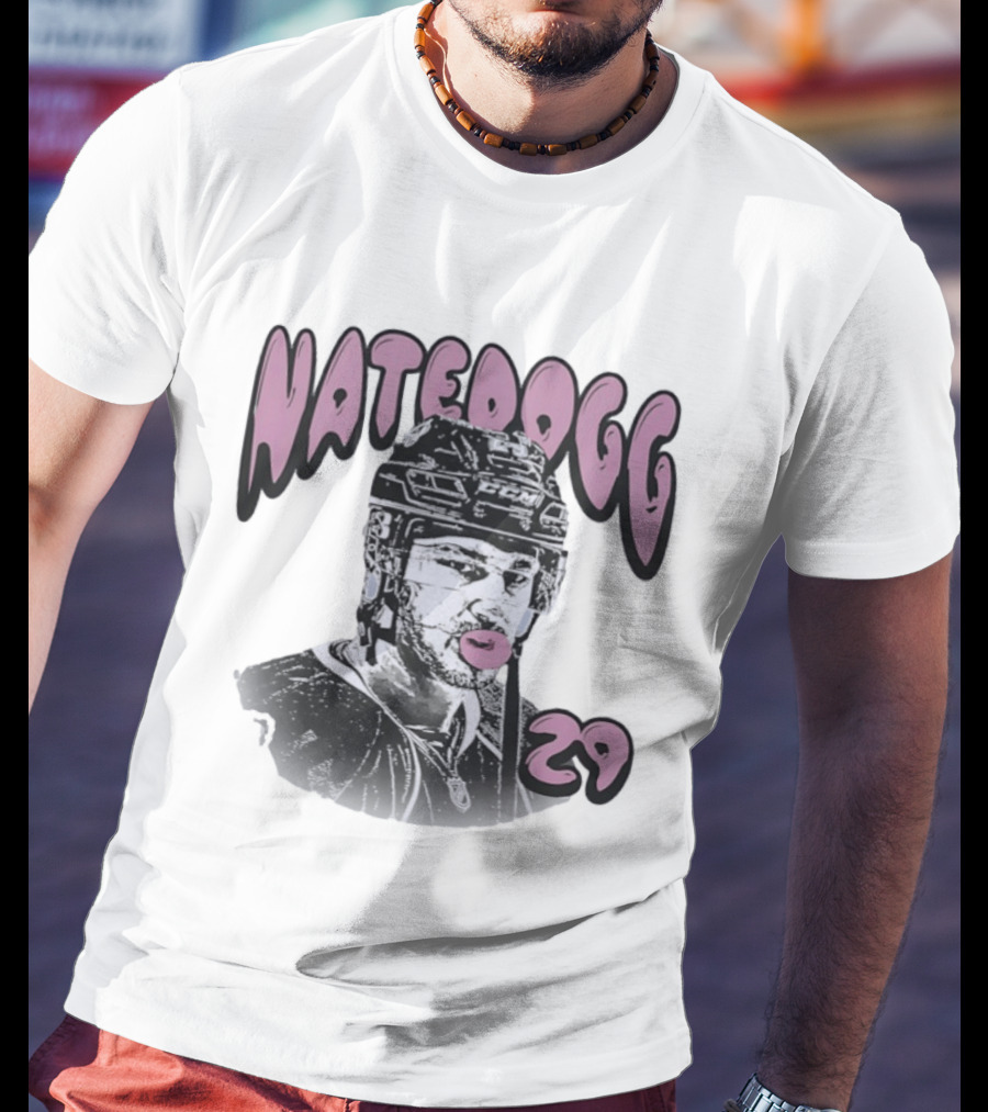 NateDogg 29 Nathan MacKinnon Blow Bubbles Colorado Avalanche Hockey T-Shirt