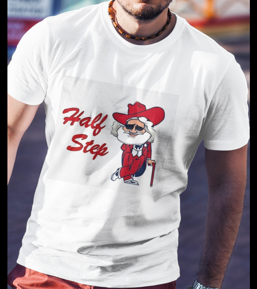 Half Step Cartoon Colonel Reb Ole Miss Rebels Football T-Shirt