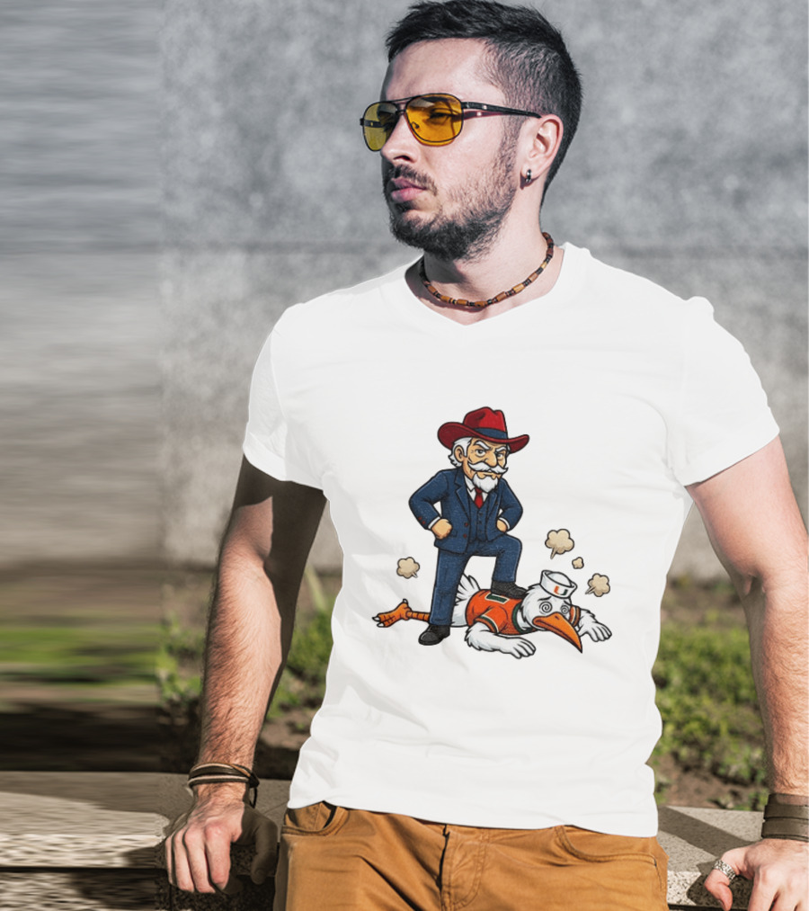 Ole Miss Rebels Vs Miami Hurricanes Mascot CFP Semifinal Victory T-Shirt