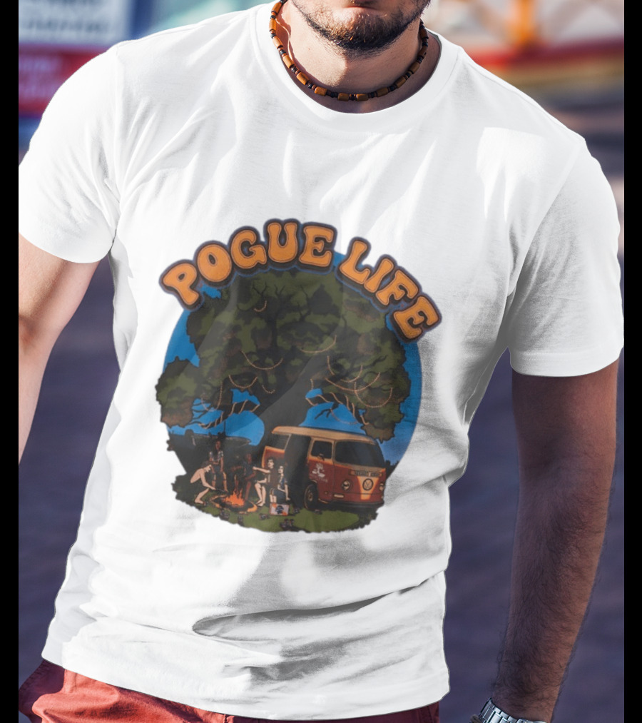 Pogue Life Camping Van Adventure Under Tree With Friends T-Shirt