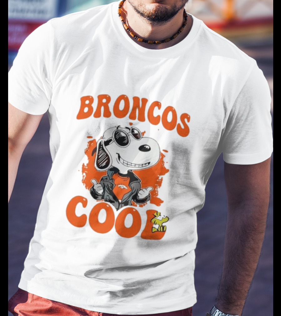 Snoopy Denver Broncos Cool Peanuts Character NFL Fan T-Shirt